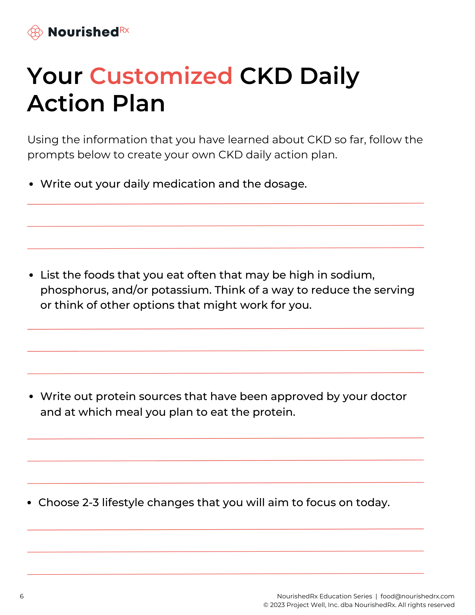 Ckd Action Plan – Nourishedrx