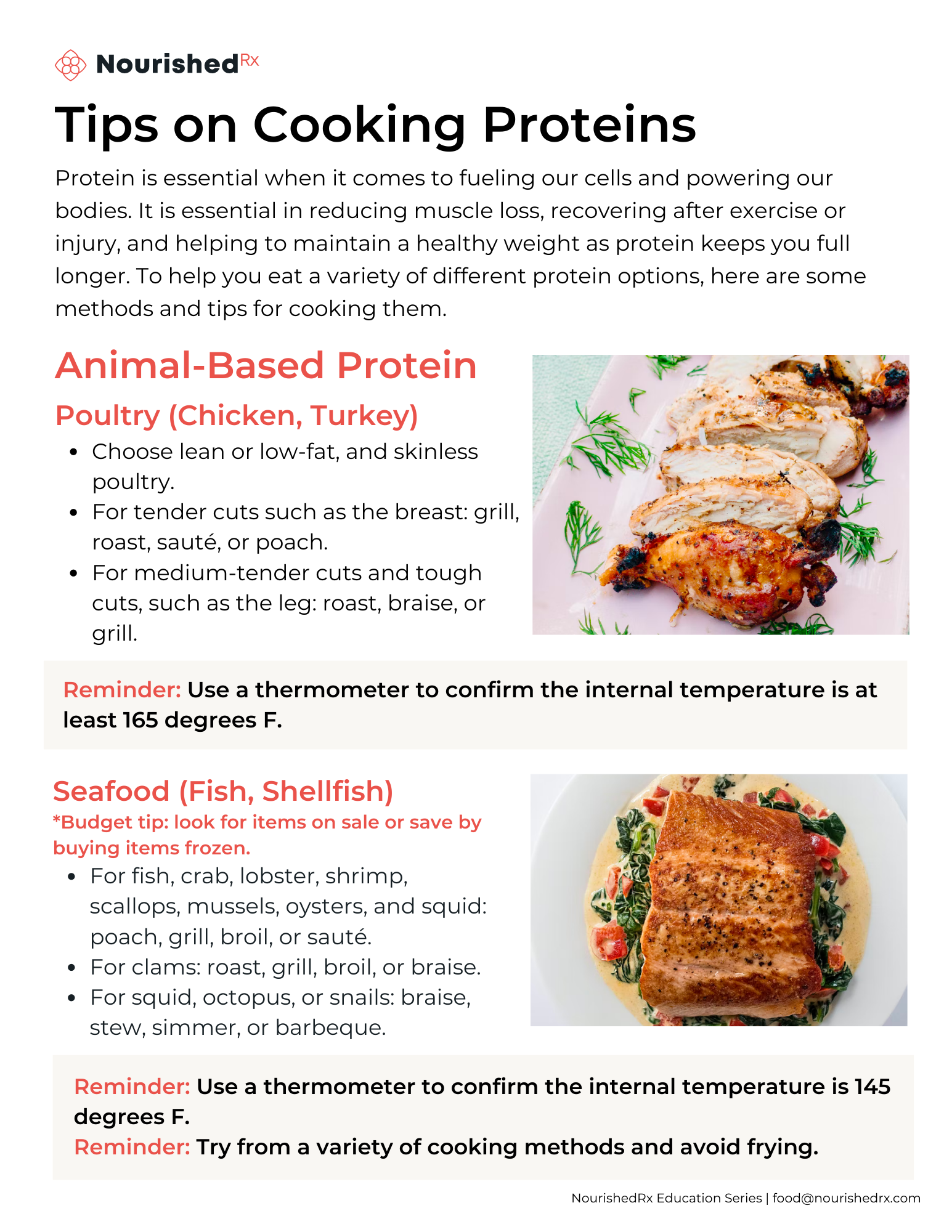 Tips for Cooking Proteins NourishedRx